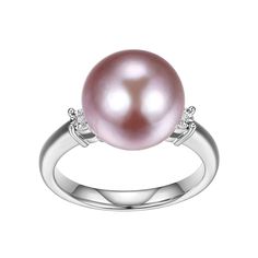 This gorgeous Maralux sterling silver freshwater cultured pink pearl and diamond accent ring is a must-add to your fine jewelry collection. This gorgeous Maralux sterling silver freshwater cultured pink pearl and diamond accent ring is a must-add to your fine jewelry collection.Click on this JEWELRY & WATCHES GUIDE to learn about fit, styles, materials and more! Width: 12.68 mm Metal: sterling silver Plating: rhodium Finish: polished Packaging: boxedDIAMOND DETAILS Total weight: less than 1/10 c Elegant Pink Pearl Round Ring, Pink Pearl Ring For Wedding, Pearl Diamond, Fine Jewelry Collection, Pink Pearl, Pearl Size, Pink Diamond, Fresh Water, Freshwater Pearls