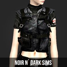 an image of a female character in the game noir n'dark sims, with text that reads noir n'dark sims