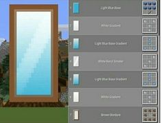 an image of a window in minecraft with the text light blue frame on it