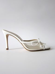 mesh/patent leather upper leather footbed point toe with pump heel approx 85mm/ 3.35 inch heel made in Italy White Heels Coquette, White Kitty Heels, Small White Heels, Cute Kitten Heels, White Kitten Heels, Elegant Footwear, Slippers Outfit, Heels Aesthetic, Dr Shoes