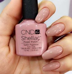 Obsessed with this color!! Satin Pajamas by CND (close to my skin tone) Gelish Colors, Cnd Colours, Mauve Nails