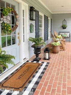 the front porch is clean and ready for us to use