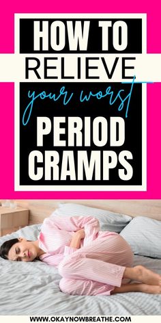 Do you need to get instant relief from period cramps because your pain is so intense? Learn the best yoga poses, essential oils, and supplements to cure your menstrual cramps. Ways To Get Rid Of Period Cramps, What To Do For Cramps, Severe Period Cramps Relief, How To Stop Period Cramps