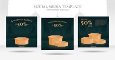 three packages with cheese on them for social media