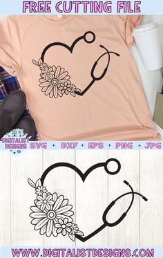 the stencil is being used to make this t - shirt with flowers and a ste