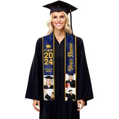 PRICES MAY VARY. 🎓【Graduation Gifts】: Graduation stole gifts are meaningful tokens to honor graduates' achievements. Personalized with messages, logos, or symbols, they serve as cherished mementos. These custom sashes symbolize pride, accomplishment, and the start of a new chapter. By gifting a graduation stole, you celebrate their hard work and provide a lasting reminder of their educational journey. 🎓【 Senior Sashes Class Of 2024 】- Our graduation accessories are made of a Satin/Polyester bl Stoles For Graduation, Graduation Accessories, Custom Graduation Stole, Senior Sash, Photo Pixel, White Stole, Congratulations Graduation, Graduation Sash, Custom Sash