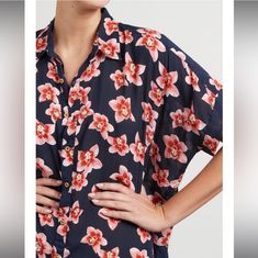 Brand New With Tag & Still In Acacia Packaging. Mombasa Coverup Shirt Dress Buttondown Top In Isle Navy Blue With Pink Purple Orchid Tropical Hawaiian Floral Print By Acacia Swimwear. Small. No Trade Please. The Price Is Firm And Reflects High % Posh Fee, Above Retail Price I Originally Paid, Tax, Postage Expenses. No Offers Please Blue Summer Loungewear Blouse, Viscose Beach Blouse, Short Sleeve Beachwear Blouse, Floral Print Viscose Blouse For Vacation, Floral Print Summer Blouse For Loungewear, Vacation Floral Print Viscose Blouse, Chic Blouse With Floral Print For Loungewear, Summer Floral Print Blouse For Loungewear, Spring Button-up Blouse For Beachwear