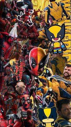 an image of deadpool characters collaged together