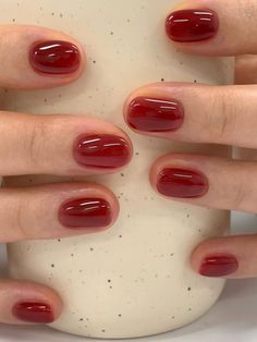 45+ Best Winter Korean Nail Designs That Are Cute and Cozy Warm Toned Nails, Nails Design Korean, Short Nails For Winter, Red And Nude Nails, Short Jelly Nails, Korean Nails Short, Korean Gel Nails, Korean Nail Designs, Korean Nail