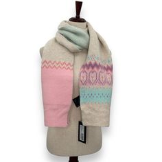 Jocelyn Scarf Cream With Multicolor Patterns One Size Style: Jaf23111 New With Tags Measurements End To End Approx. 70" Width Approx. 11.5" Rr-10 Cozy Coquette, Fair Isle Scarf, Friday Morning, Fair Isle, Scarf Wrap, Women's Accessories, Scarf Accessory, Shoe Accessories, Pastel