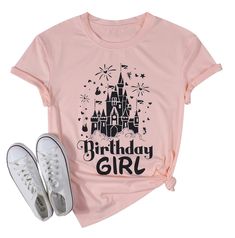 PRICES MAY VARY. Material: Birthday girl shirt soft comfortable fit lightweight, classic fit, double-needle sleeve and bottom hem. Feature: Magical castle shirt, simple magic shirt, happy birthday t shirt,birthday party shirt, birthday squad crew t shirts for women. perfect gift for your family- walt world, epcot, animal kingdom and hollywood studios. Occasion: Perfect for birthday girl and squad, trip, holiday, party,the perfect birthday gift for a loved one or your friends! Gifts: A good gift Birthday Girl Disney Shirt, Disney Birthday Shirt For Women, Magic Kingdom Shirt Ideas, Birthday Disney Shirts, Birthday Girl Tshirt, Disney World Birthday, Girls Disney Shirts, Simple Magic, Cute Birthday Party