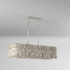 a chandelier hanging from the ceiling