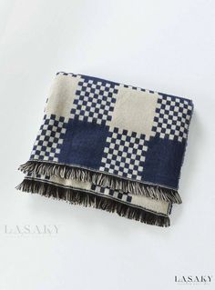 Lasaky - Ruthie's Stunning Navy White Scarf for Women College Sport, Hero Image, Check Scarf, White Midi Skirt, Long Sleeve Cocktail Dress, White Scarf, White Scarves, Checked Scarf, Green Scarf