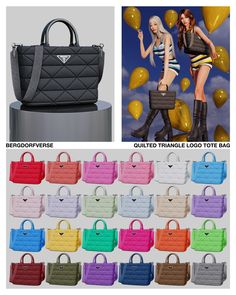 the new handbag is designed to look like it has been made with many different colors