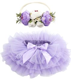 PRICES MAY VARY. ♥Package: one tutu,one artificial flower headband,one tulle flower headband ♥Size: 0-6 Months, Length: 7.1",Waist:14.2" ; 6-12 Months,Length: 7.9"; Waist:15" ; 1-2T,Length:8.7",Waist:15.7"; 2-3T,Length:9.1",Waist:16.5" ♥The tutu skirt made by soft and fluffy tulle with diaper cover which is very comfortable.Elastic waist can fit different ages baby perfectly,The headband made by 5 pieces different artificial flowers which is very pretty for baby. ♥1st Birthday party,Newborn phot Newborn Photography Outfit, Cover Flower, Girl Tutu Skirt, Rainbow Tutu, Girl Tutu, Tulle Flowers, Little Ballerina, Toddler Headbands, Baby Tutu