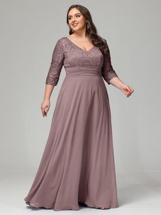 Look gorgeous on your best friend's wedding day with this gorgeous V-neck long-sleeved lace plus size bridesmaid dress. The perfect choice for a special occasion, this dress features sophisticated lace accents in a flattering silhouette that will make you feel glamorous as you support the bride.           Small Size→ US0-US16 Plus Size Bridesmaid Dress, Plus Size Bridesmaid Dresses, Plus Size Bridesmaid, Bridesmaid Dresses Plus Size, Curvy Plus Size, Curvy Dress, Wedding Bridesmaid Dresses, Wedding Board, Friend Wedding