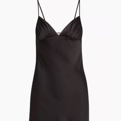 Black Slip Dress, Nwt! Never Worn. Sleek Summer Night Dress, Chic Fitted Slip Dress For Night, Sleek Fitted Dress For Night, Fitted Black Slip Dress For Daywear, Black Satin V-neck Slip Dress, Classic Black Mini Dress For Night Out, Elegant Black Slip Dress For Night, Black V-neck Slip Dress For Daywear, Black Satin Slip Dress For Daywear