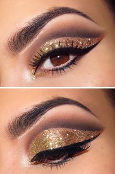 "Disco-Ball" Glitter Makeup for NYE!!! Disco Makeup 1970s, 70s Makeup Disco, 70’s Makeup, 70s Disco Makeup, Blue Eyes Make Up