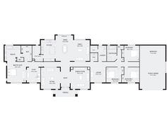 the floor plan for an apartment with three bedroom, two bathroom and one living room