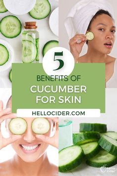 Not just for puffy eyes, cucumber skin care products make the perfect addition to any skincare routine. Cucumber is refreshing, anti-inflammatory, and overall great for all skin types. Find out how cucumber can benefit your skin. Cucumber For Skin, Benefits Of Cucumber, Cucumber On Eyes, Cucumber For Face, Healthy Advice, All Natural Skin Care