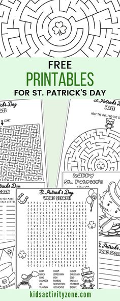 the free printables for st patrick's day