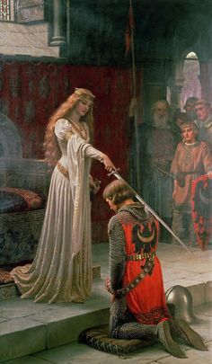 Celebrate the chivalric romance of the medieval era with "The Accolade" by Edmund Leighton. This iconic 1901 painting, depicting a knight being honored by a noble lady, is a timeless symbol of honor and valor. Available in multiple formats, this artwork will bring a touch of historical elegance to any space. 🖼️ About the Artist: Edmund Leighton was a renowned English painter known for his romanticized depictions of medieval and historical scenes. "The Accolade" is one of his most celebrated wor Edmund Leighton, Albert Joseph Moore, Edmund Blair Leighton, The Accolade, Pre Raphaelite Art, Medieval Paintings, Rennaissance Art, Armadura Medieval, 3d Hand