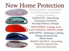 Crystal Healing Chart, Crystal Uses, Crystal Guide, Energy Healing Spirituality, Crystals Healing Properties, Protection Crystals, Gemstone Meanings, Home Protection, Crystal Therapy