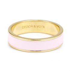 Madison Enamel Ring Rose Gold Enamel Ring, Elegant Gold Enamel Stackable Rings, Trendy Yellow Gold Enamel Jewelry, Elegant Gold Stackable Enamel Rings, Elegant Gold Stackable Rings With Enamel, Pink Enamel Stackable Jewelry, Adjustable Stackable Enamel Ring, Trendy Enamel Ring For Everyday, Gold Enamel Rings In Modern Style