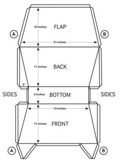 the diagram shows how to make an origami box with two sides and one end