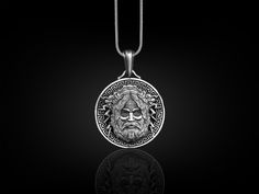 Zeus sky and lightning god pendant necklace for men in silver, Greek mythology necklace for boyfriend, Engraved necklace These 925K Sterling Silver Zeus Sky and Thunder Greek God Necklace has special handmade engraving details which photos are taken with original products. It's very elegant and classy for everyday use and gives stylish look to your outfits. Also, can be preferred as a gift for friends and family for an eternal memorial. Dream collection has many meanings behind its background; w Mythological Silver Round Pendant Necklace, Silver Mythological Round Pendant Necklace, Mythological Sterling Silver Pendant Necklace, Sterling Silver Mythological Pendant Necklace, Lightning God, Necklace For Boyfriend, God Necklace, God Pendant, Boyfriend Necklace