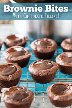 chocolate cupcakes cooling on a wire rack