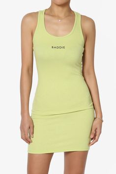 Baddie Ribbed Bodycon Mini Tank Dress MOSS_1 Summer Beach Tank Top Mini Length, Trendy Fitted Tank Top For Beach, Trendy Graphic Print Tank Top For Spring, Fitted Trendy Tank Top For Beach Season, Trendy Fitted Tank Top For Beach Season, Trendy Tank Top For Beach Season Day Out, Trendy Racerback Tank Top For Summer, Summer Green Tank Top, Trendy Spring Beach Tank Top