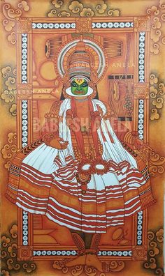 Indian Paintings Traditional, Village Indian, Folk Art Paintings, Indian Painting, Tanjore Painting