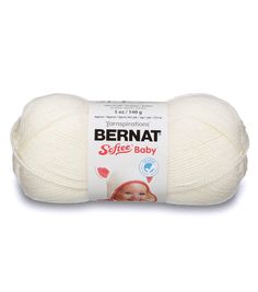 bernat super baby yarn in white