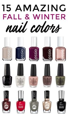 Fall 2022 Nail Polish Colors, Fall Essie Colors, Nail Color For Winter 2023, Essie Winter 2023, Nail Polish Winter Colors, Fall Nail Combinations, Winter Nail Polish Colors 2022, Opi Gel Polish Colors Winter 2024, Natural Nails Winter Colors