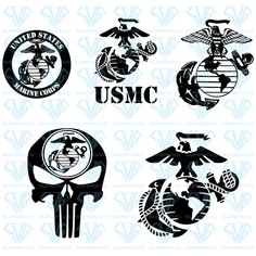 Marine Corps Symbol, Marine Corps Tattoos, Usmc Tattoo, Marine Logo, Marine Corps Emblem, Marines Logo, Cricut Clipart, Military Logo, Warrior Logo