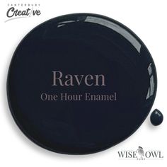 raven one hour enamel name plate with two black acrylic eyeshades on it