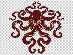 an octopus on a transparent background