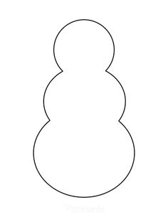 the outline of a snowman's head