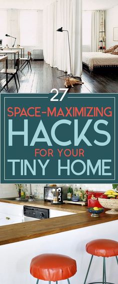 27 ways to maximize smalll space Tiny House Hacks, Tiny House Luxury, Small Tiny House, Tiny House Interior Design, Tiny House Floor Plans, Scandinavian Minimalism, Tiny Spaces, Tiny House Interior, Tiny House Living