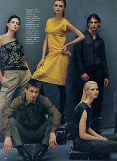 1996 vogue meisel establishment Kristy Hume, Trish Goff, Helmut Lang Archive, Grace Coddington, 1990s Style, Stella Tennant, 90s Fits, Annie Leibovitz, Vogue Us