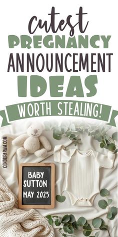 cute pregnancy annoucement flat lay and title cutest pegnancy anoucements worth stealing Pregnancy Reveal Ideas, Second Pregnancy Announcement, First Pregnancy Announcements, Holiday Pregnancy Announcement, Second Pregnancy Announcements, Pregnancy Announcement Pictures, Pregnancy Announcement To Parents