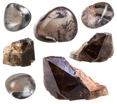 Smoky Quartz Crystal, Quartz Crystals, Photo Set, Smoky Quartz, Quartz Crystal, Stock Images Free, Stock Photography, White Background