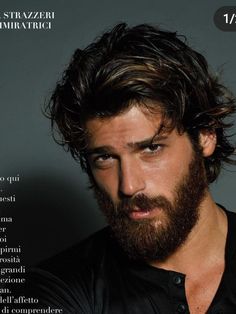 Side Part With Beard, Men’s Midlength Hairstyles, Brown Men Hairstyles, Can Yaman Short Hair, Long Hair Men Beard, Men’s Messy Hair, Long Hairstyles With Layers For Men, Men’s Flow Hairstyle, Swept Back Hair Men