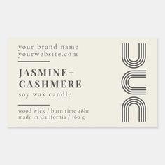 a business card with the letter u on it