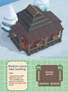 a small wooden building sitting on top of snow covered ground