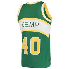 You will always take the time to honor one of the best to wear your favorite team's uniform. Before the next game tips off, pay homage to the franchise's storied past while also recognizing one of its all-time brightest stars with this Seattle SuperSonics Shawn Kemp Hardwood Classics Swingman jersey from Mitchell & Ness. Its throwback-inspired design and player-specific graphics are sure to remind fellow fans of all their favorite moments, both past and present. Brand: Mitchell & Ness Em Shawn Kemp, Hakeem Olajuwon, Seattle Supersonics, Youth Basketball, Charles Barkley, Chris Paul, Devin Booker, Days Gone, Basketball Shirts