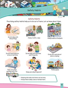 the safety poster is shown with instructions for children to learn how to use it