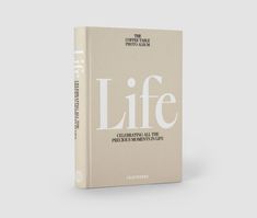 a book with the title life written in white on it's front and back cover