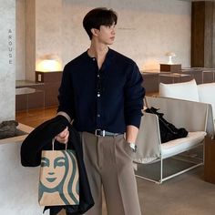 Korean Business Fashion Men, Asian Mens Outfits, Ceo Outfit Men, Casual Night Out Outfit Men, Korean Man Outfit, Korean Business Fashion